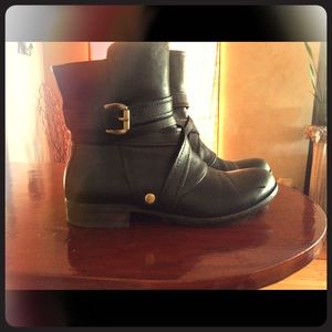 Leather booties